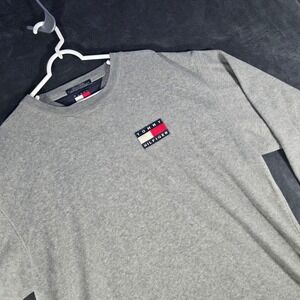 Tommy Hilfiger Sweatshirt‎ Classic Logo Crew Neck Pullover Heather Gray L
